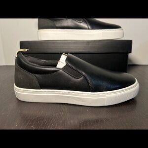 Urban Sport by J/Slides Lucia Slip On Loafer Sneakers Shoes Black Lux Womans 5M
